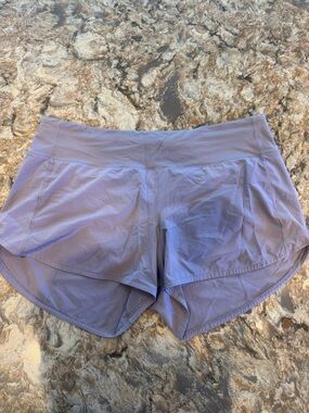 Lululemon Light Purple Women’s Athletic Shorts with Wide Waistband